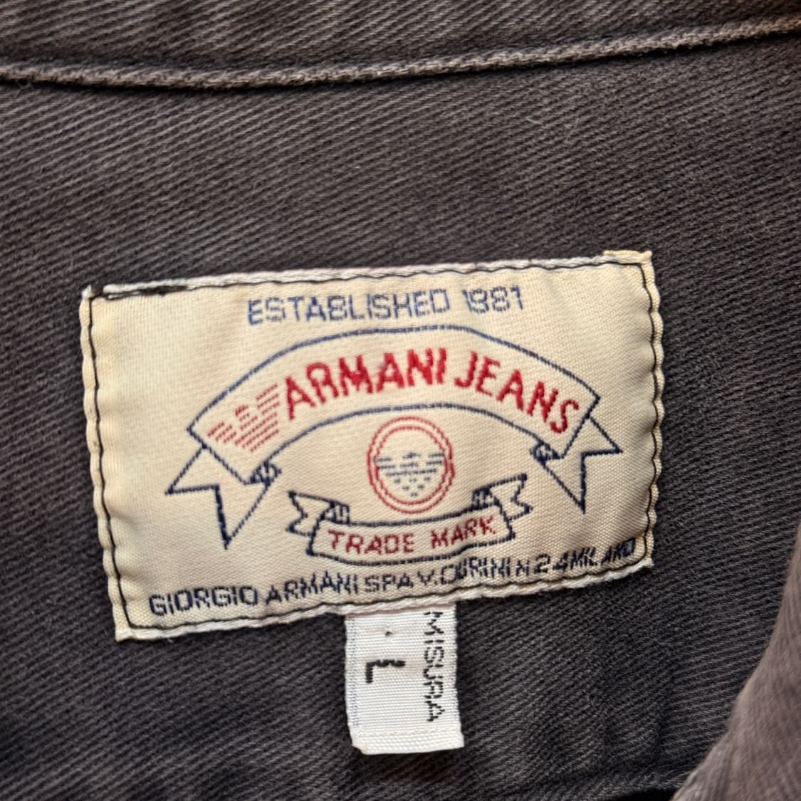 90S 아르마니 진스 페이딩 람포 지퍼 자켓 ~ XL SIZE 상품이미지8