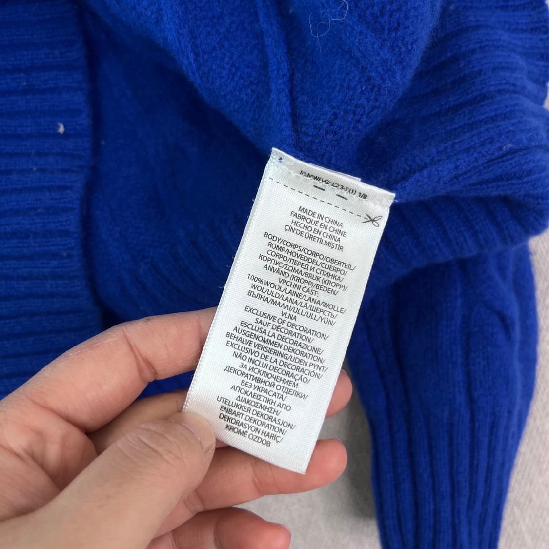 95 폴로 랄프로렌 램스울 꽈베기 블루 니트 상품이미지5