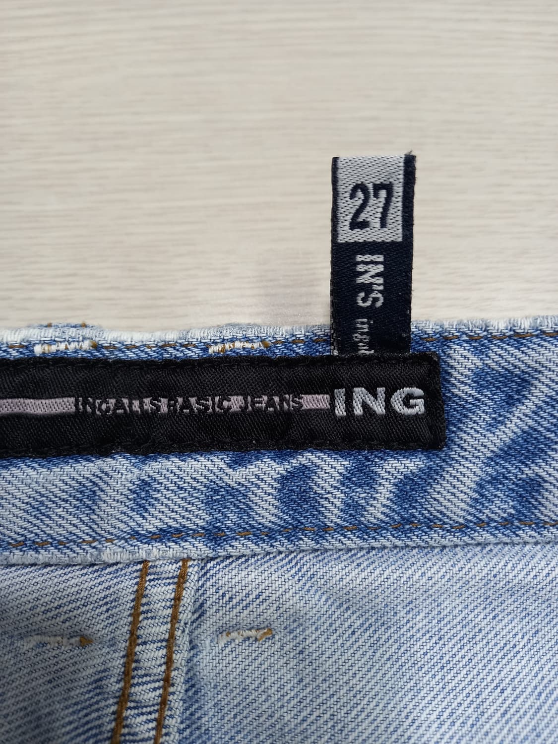 27 INGALLS 데미지워싱 일자진 연청 리페어진 27-606 상품이미지7