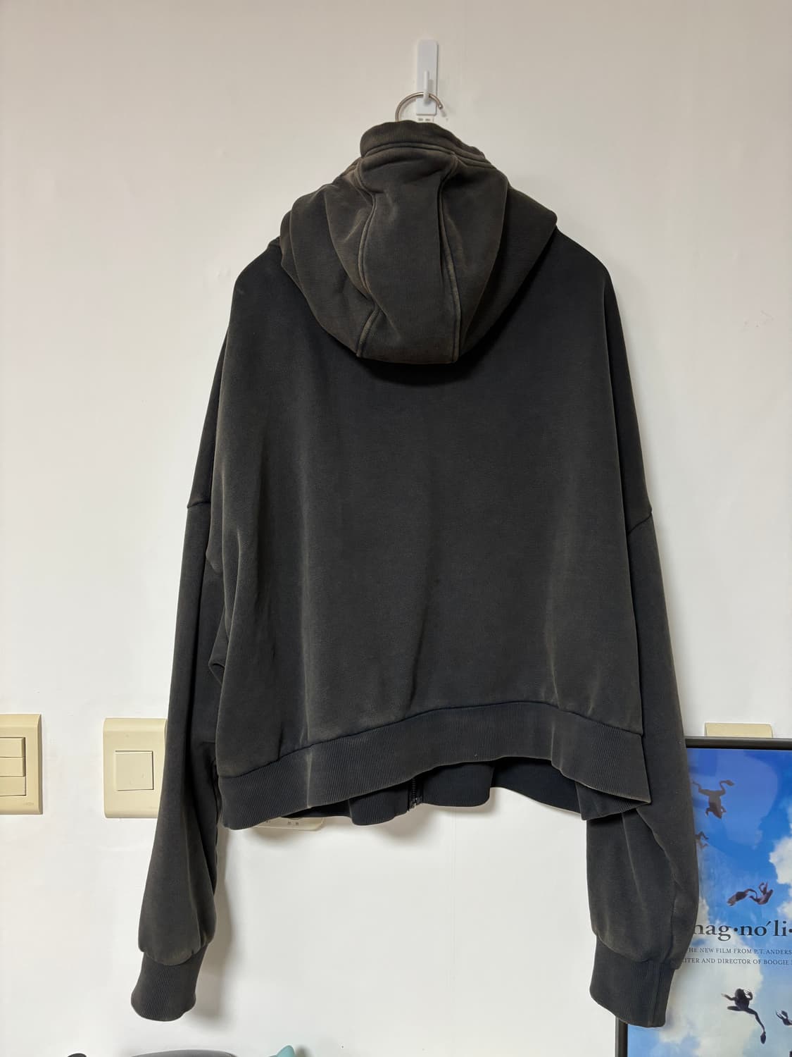 [s] 엔타이어 스튜디오 유니폼라인 풀 집 후드 - 워시드블랙 상품이미지6