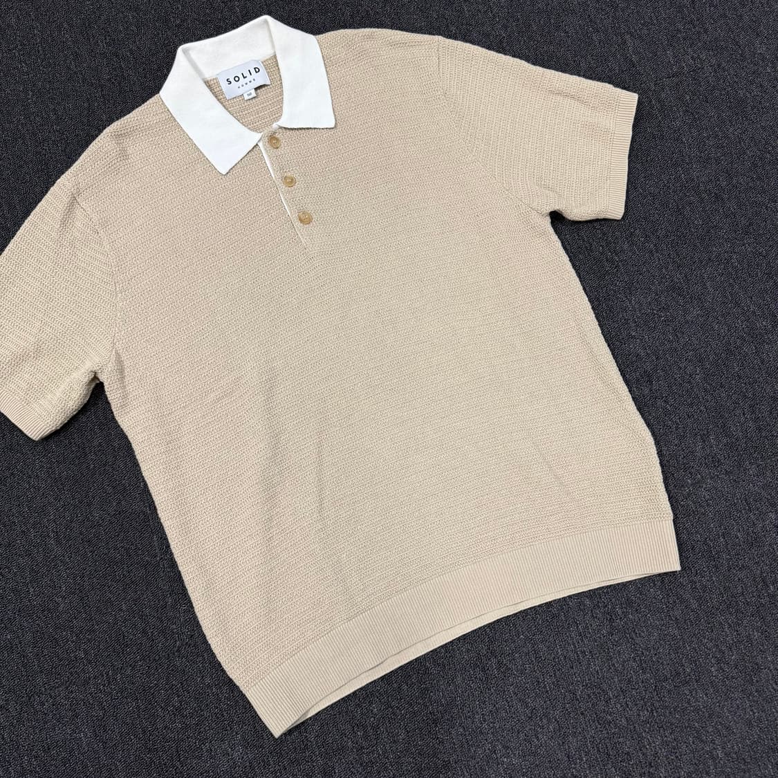 솔리드옴므 니트 카라 반팔티 상품이미지3