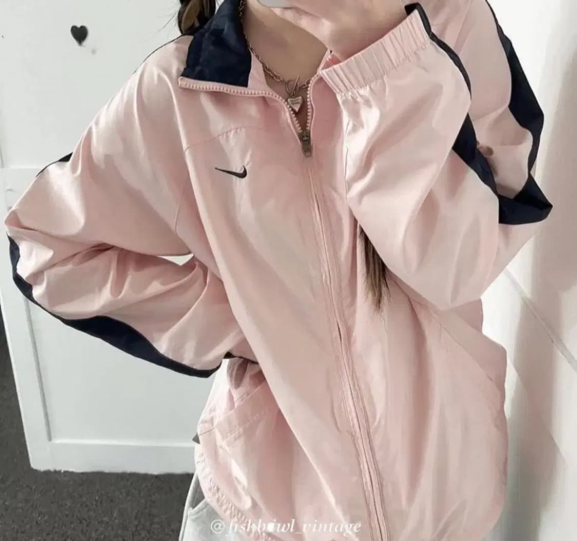 나이키 빈티지 바람막이 핑크 네이비 분홍 져지 y2k 딸기우유 상품이미지1
