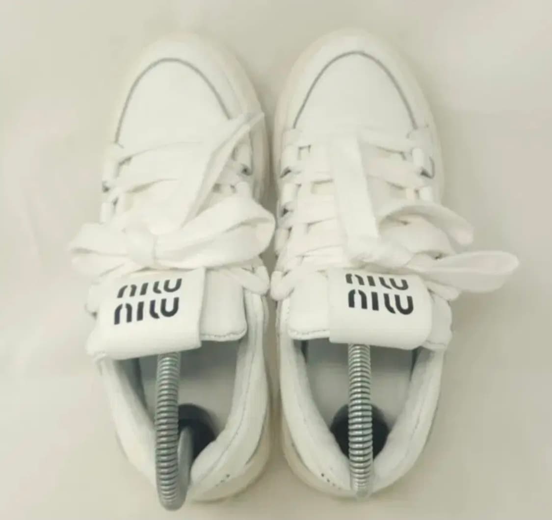 미우미우 로고 레더 스니커즈 (37사이즈/240mm) 상품이미지8