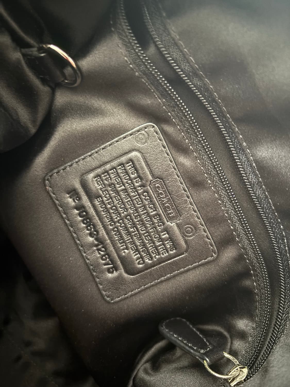 Y2k 빈티지 코치 숄더백 토트백 블랙 미사용 상품이미지3