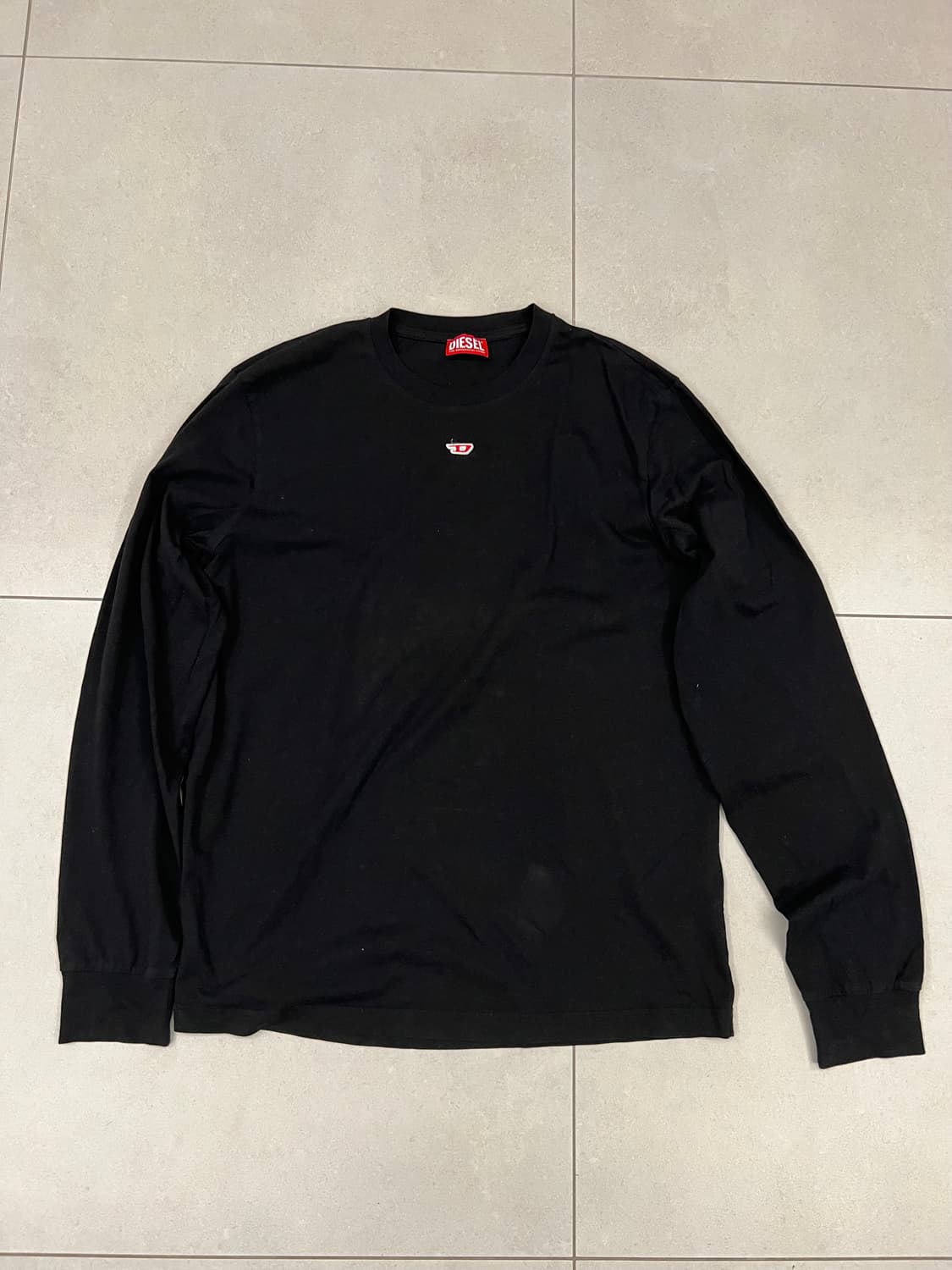 디젤 로고 롱슬리브 블랙 xl 상품이미지1
