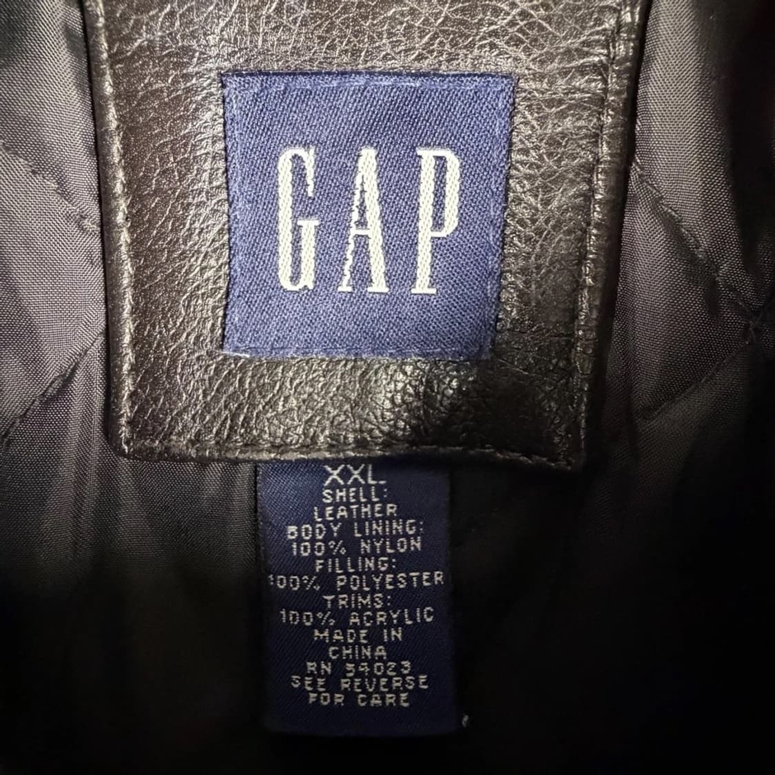 [XXL] 90'S OLD GAP 올드갭 레더 봄버 자켓 상품이미지7