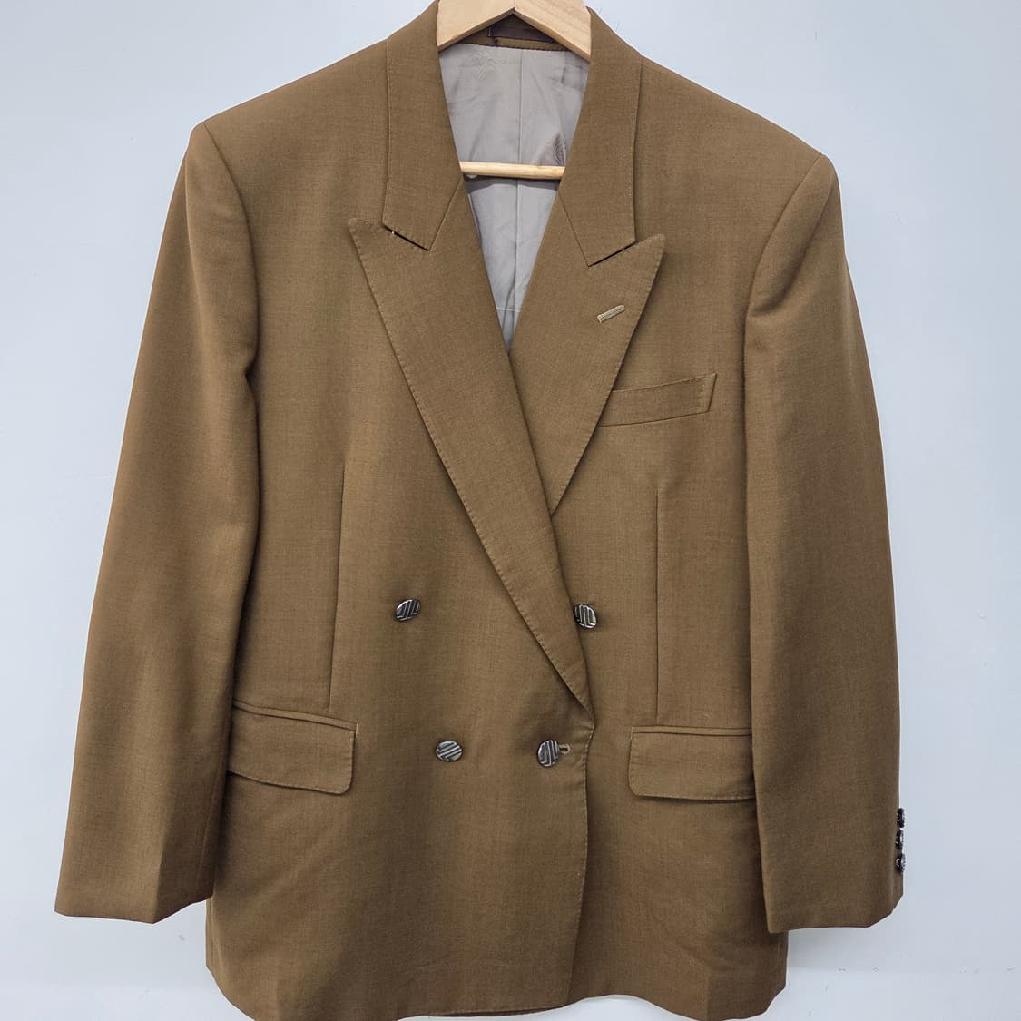 랑방 브라운 더블버튼 클래식 블레이저 남L 상품이미지2