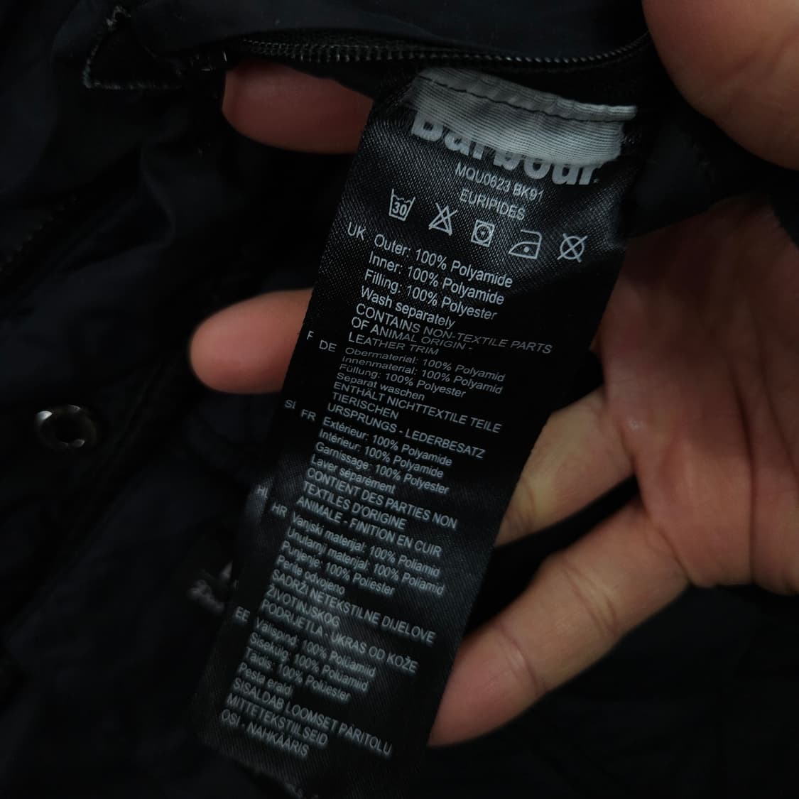 데우스 x 바버 퀼팅 자켓 S 상품이미지7