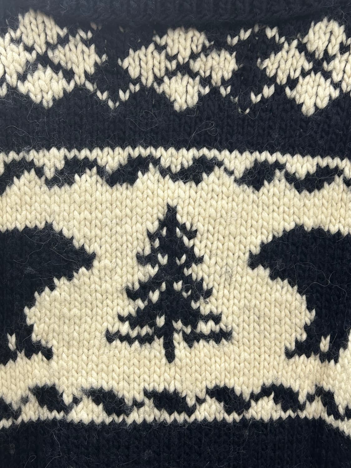 폴로 랄프로렌 울 알파카 아즈텍 베어 숄카라 핸드 니트 상품이미지5