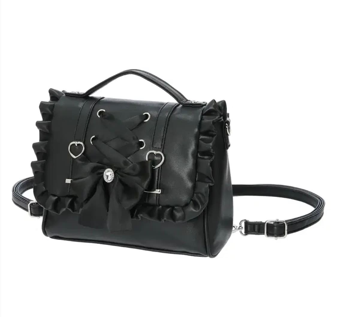 NOEMIE 쓰리웨이 레이스업 백팩 지뢰계 서브컬쳐 상품이미지1