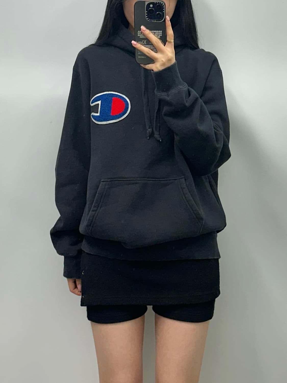 챔피온 네이비 후드티 상품이미지1