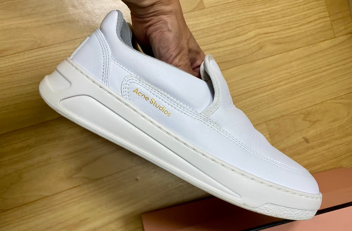 아크네 스튜디오 Bennie M 화이트 스니커즈 250(거의 새거) 상품이미지4