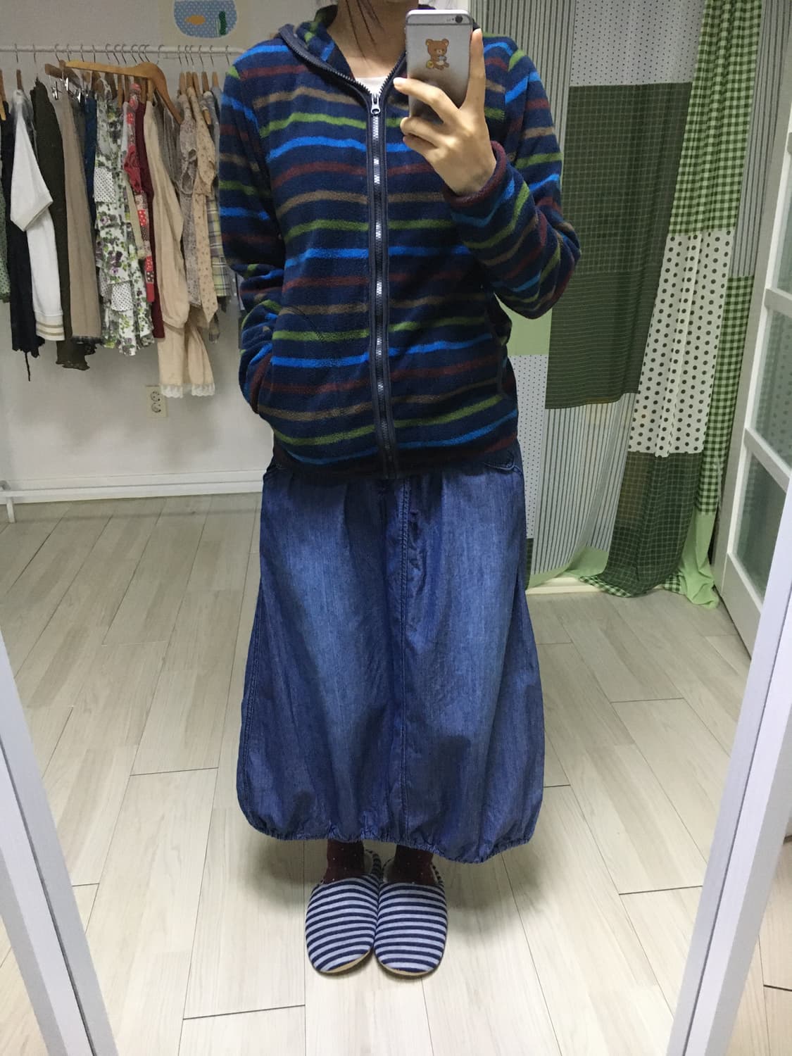 데님 벌룬 롱 스커트 상품이미지8