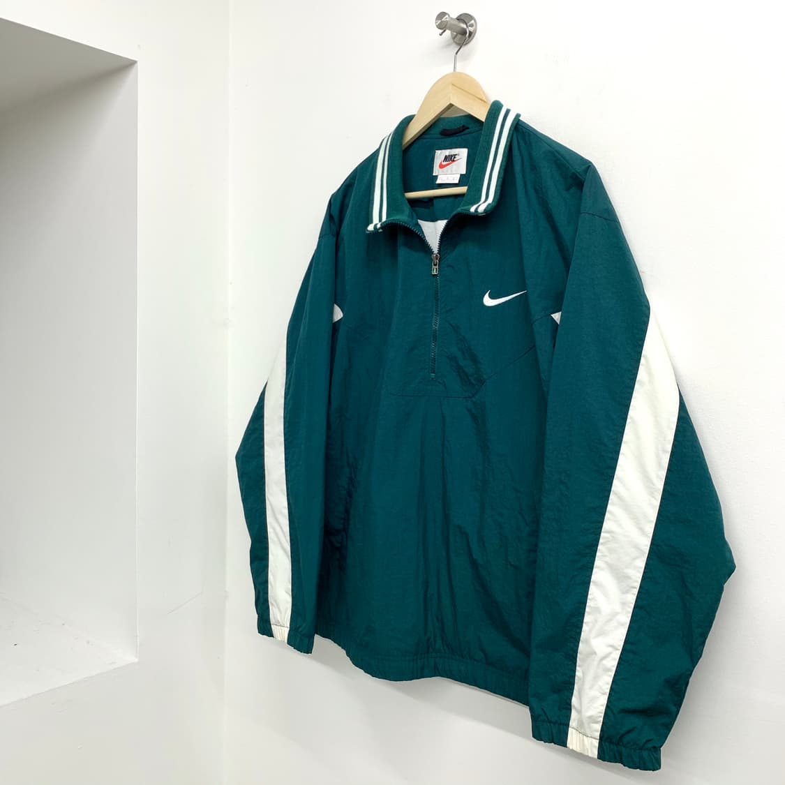 나이키 제팬 라인 스우시 그린 나일론 풀오버 아노락 상품이미지4