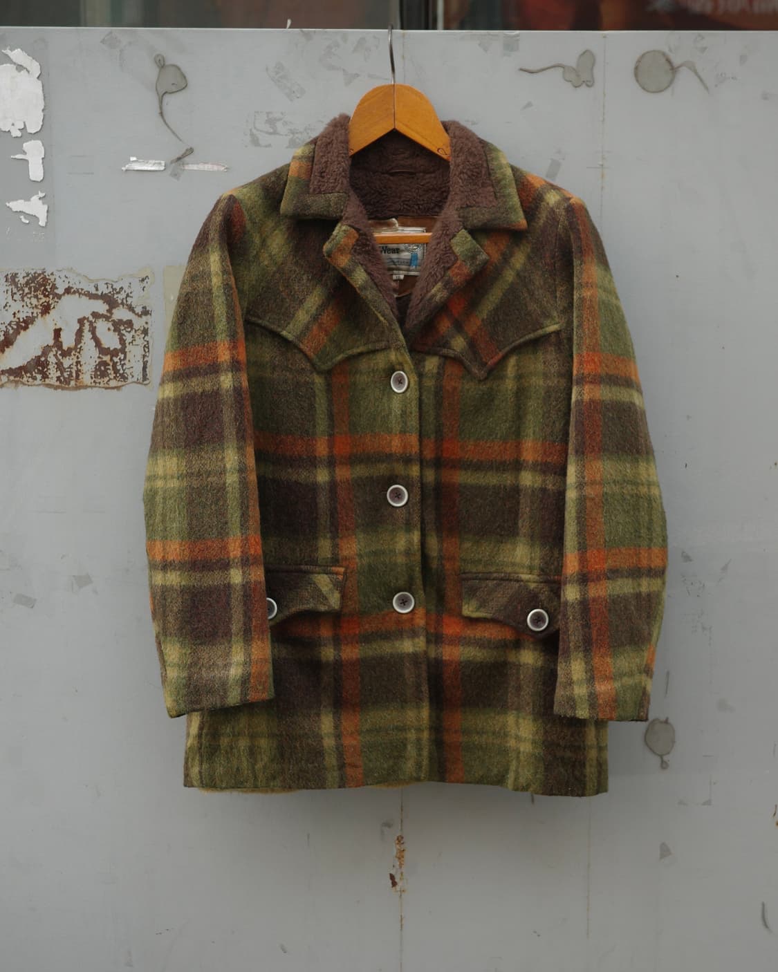 70s Pioneer wear 체크 랜처 코트 상품이미지1