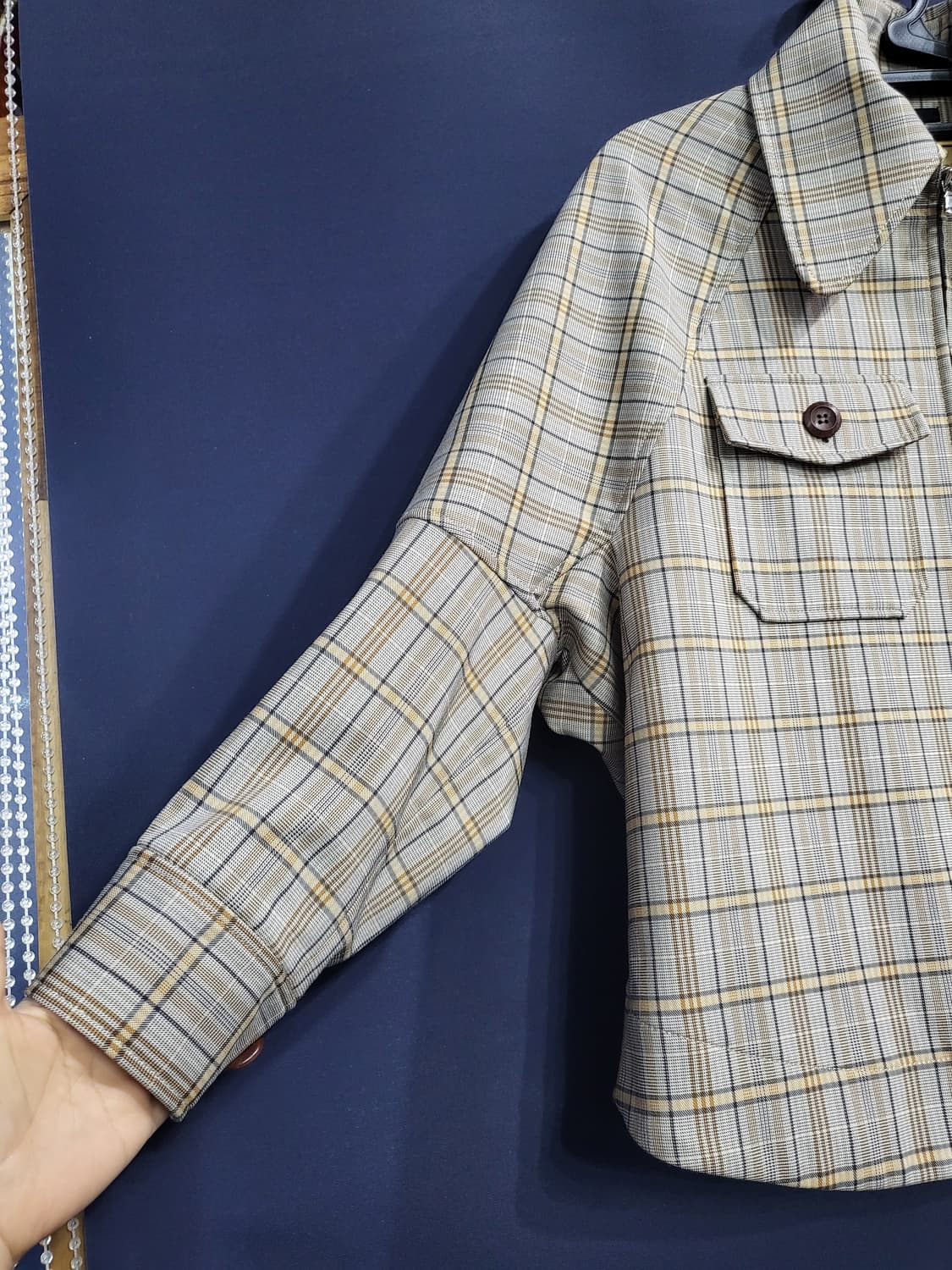 체크 오버핏 자켓 상품이미지4