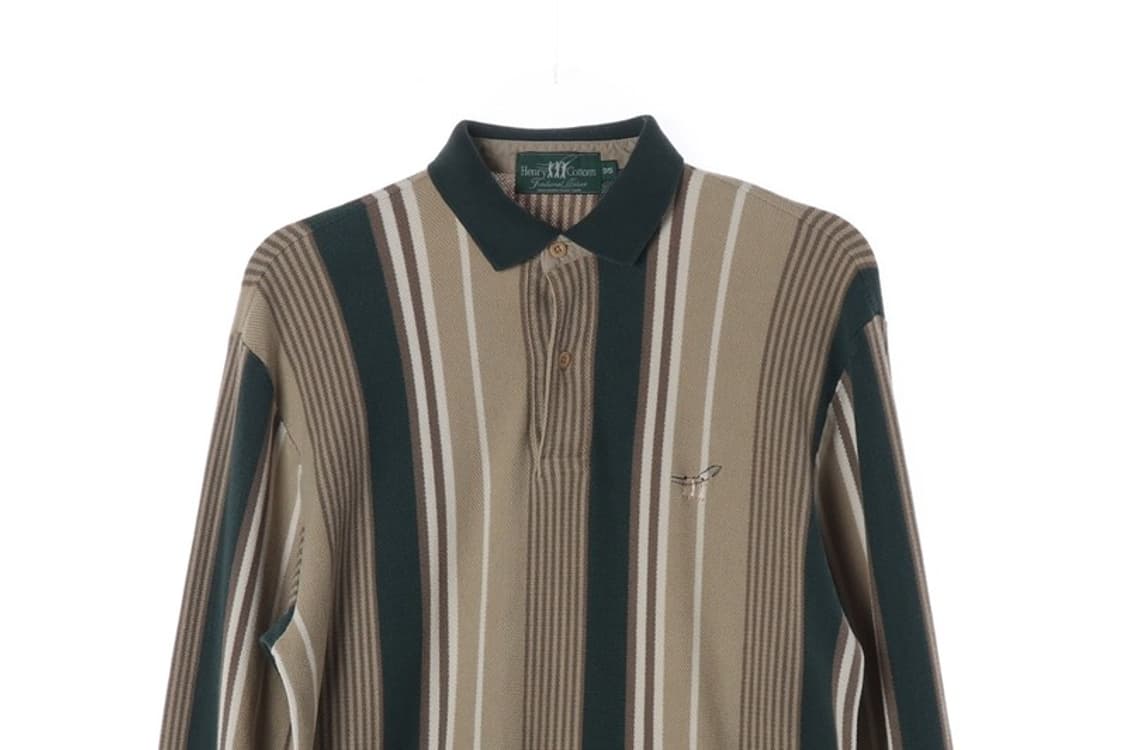 헨리코튼 스트라이프 롱슬리브 카라티 M 상품이미지3