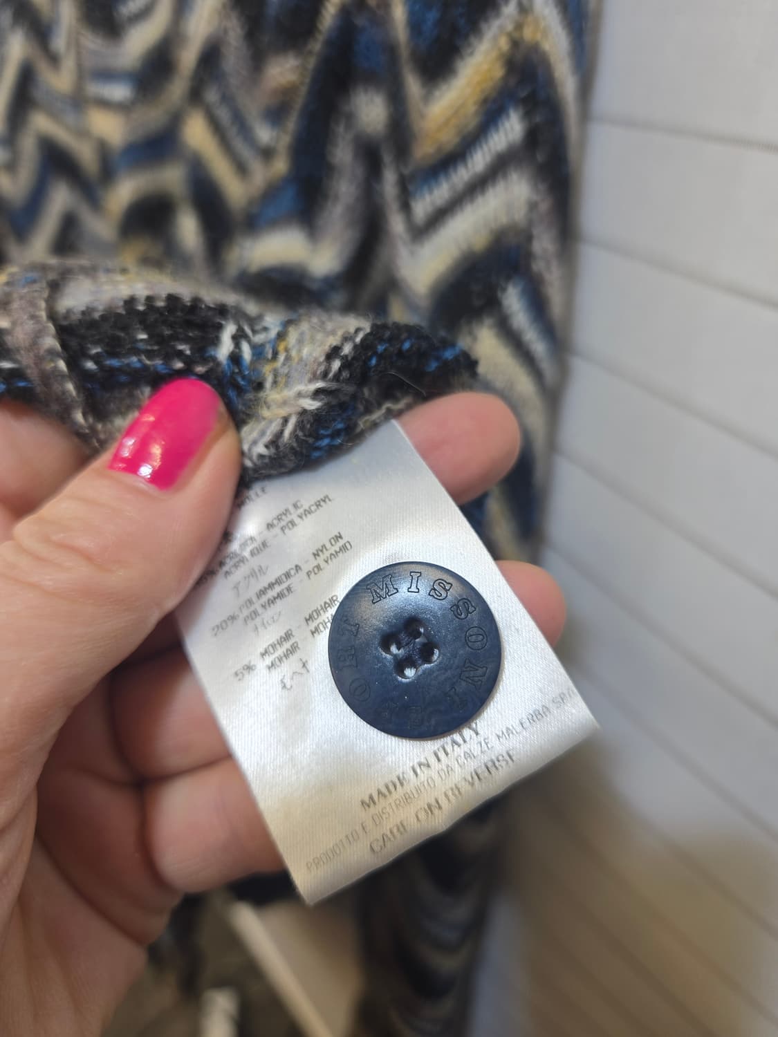 미쏘니 스포츠쉐브론 패턴 가디건ㄴ 상품이미지5