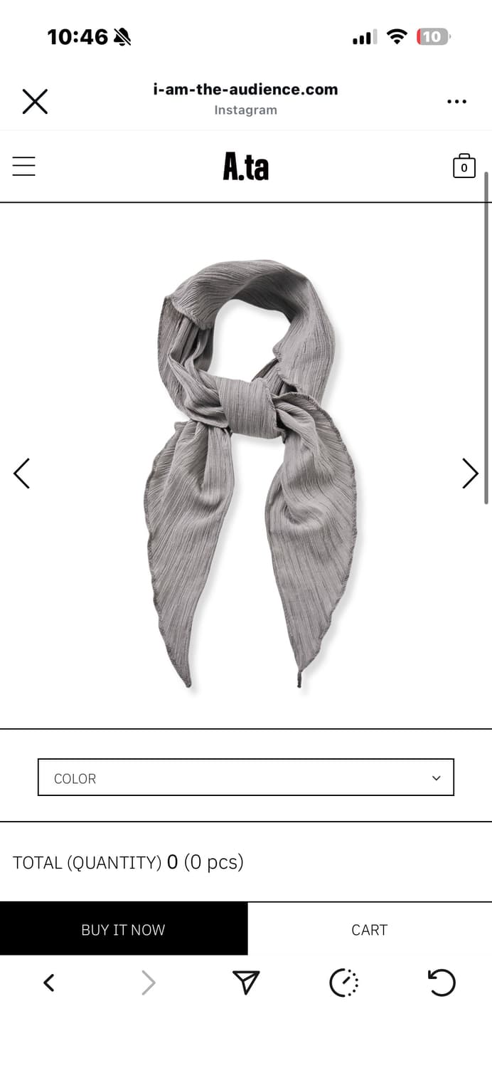 A.ta 에이타 스카프 그레이 상품이미지1