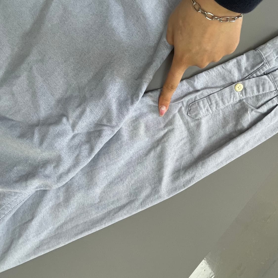 (44) 폴로랄프로렌 옥스포드 블루 빅포니 셔츠 보이즈L 상품이미지7