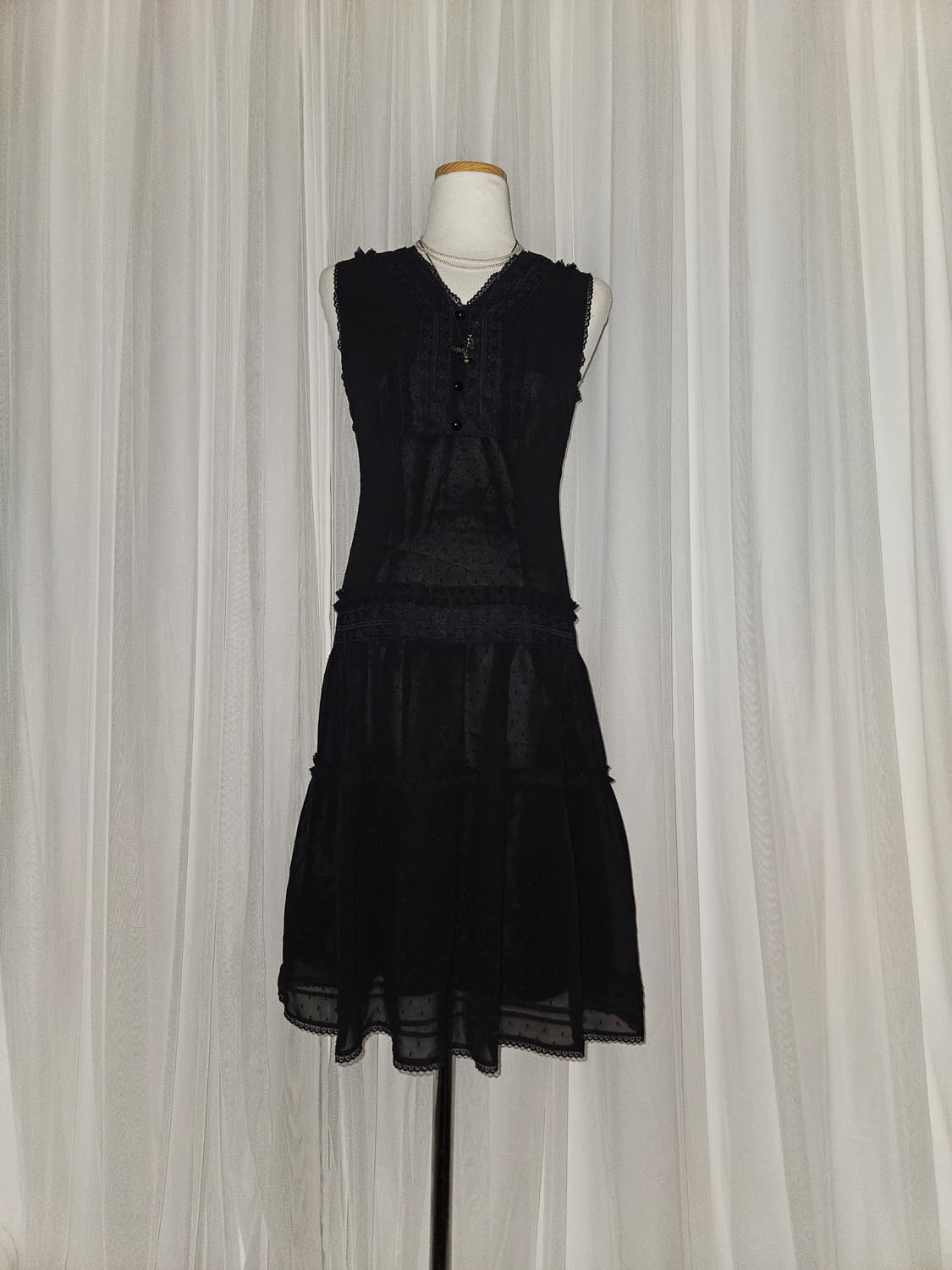 O.N.K.Y.O 빈티지 블랙 레이스 드레스 공겜여주 히메갸루 상품이미지1