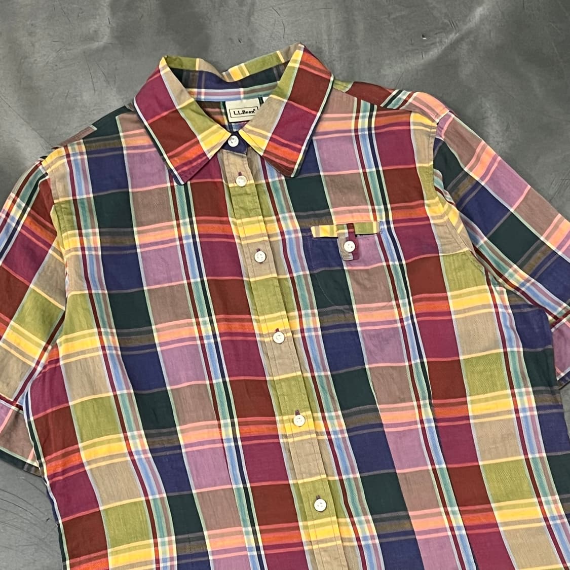  엘엘빈 체크 하프 셔츠 y15940 상품이미지3