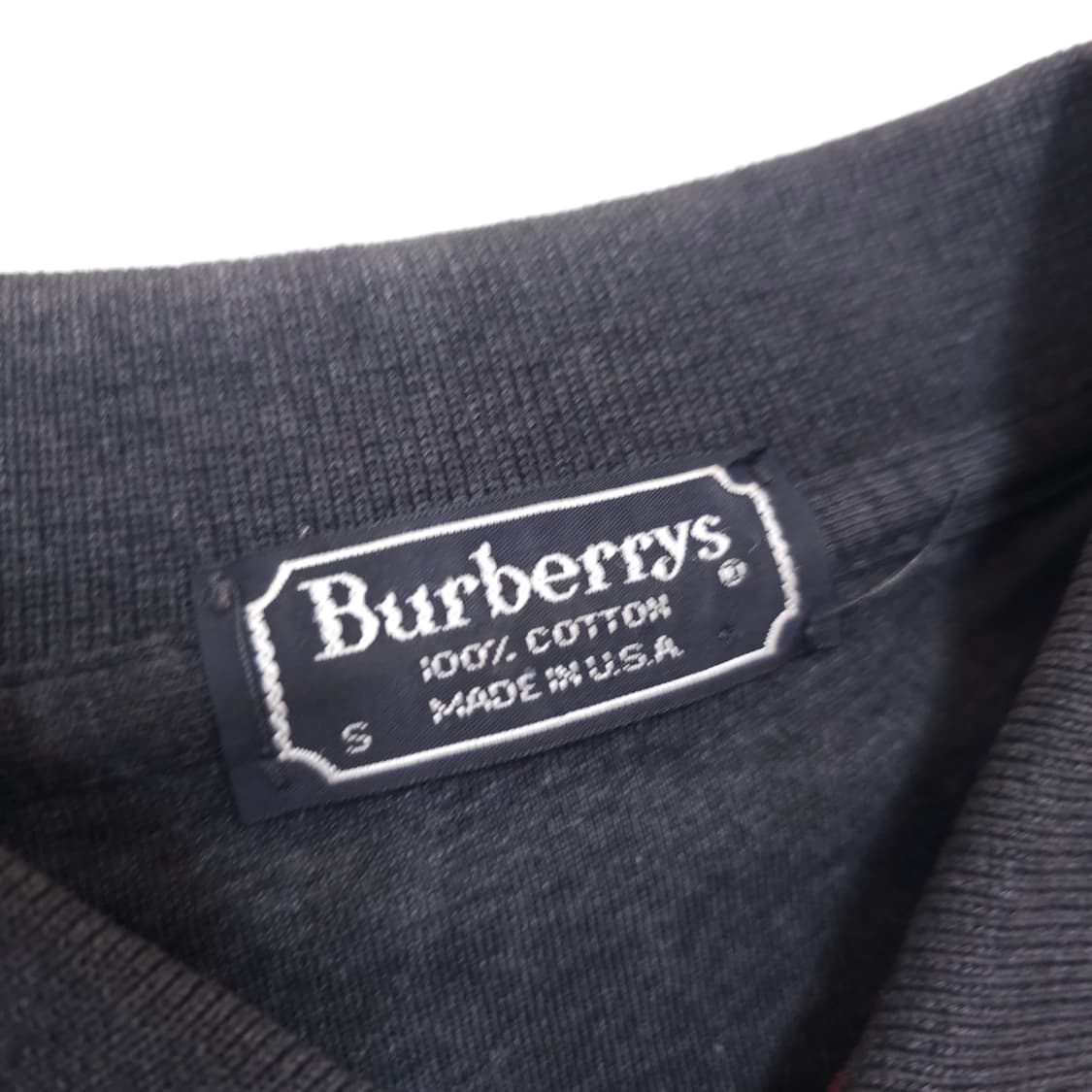 버버리 패턴 긴팔 카라티 상품이미지3