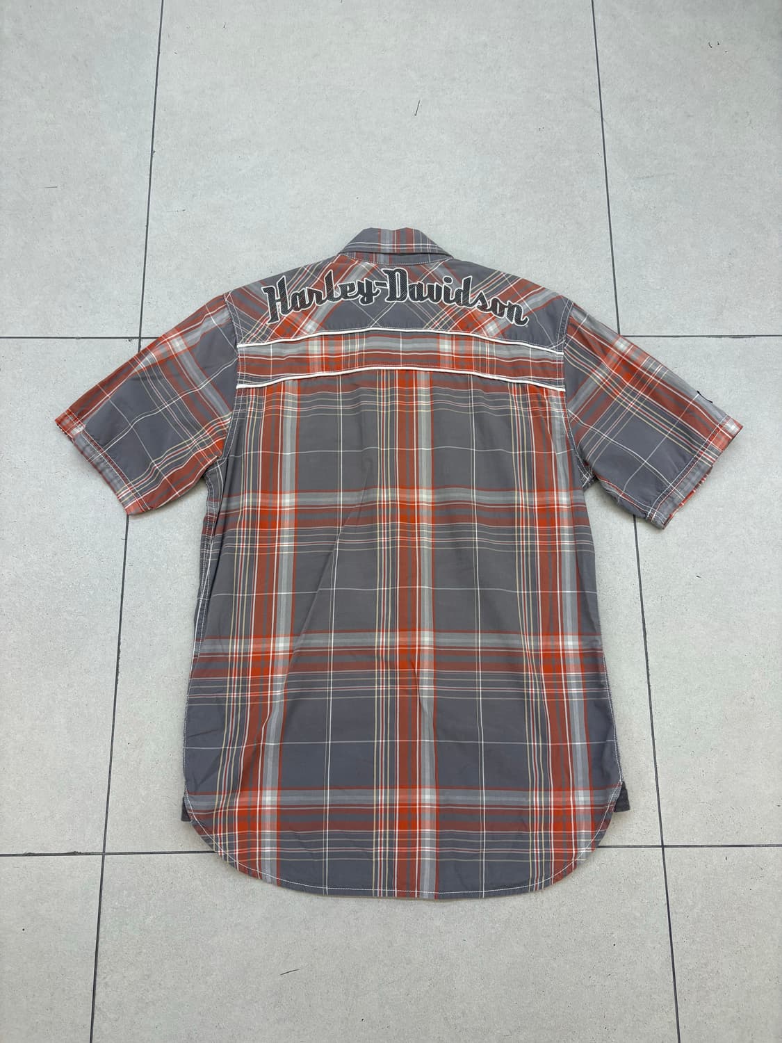 할리데이비슨 반팔 체크 카라 셔츠 상품이미지9