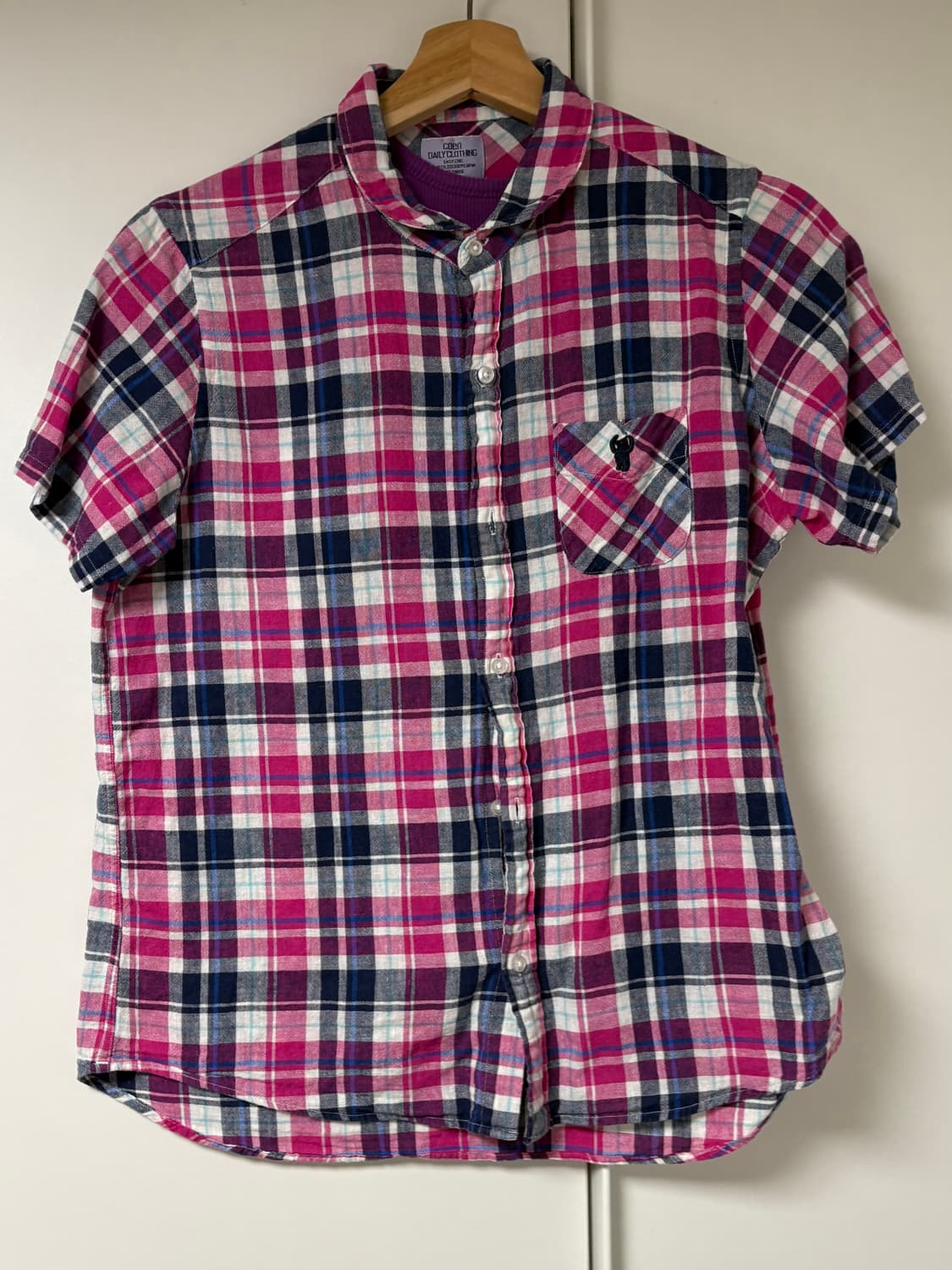 체크 반팔 셔츠 상품이미지1