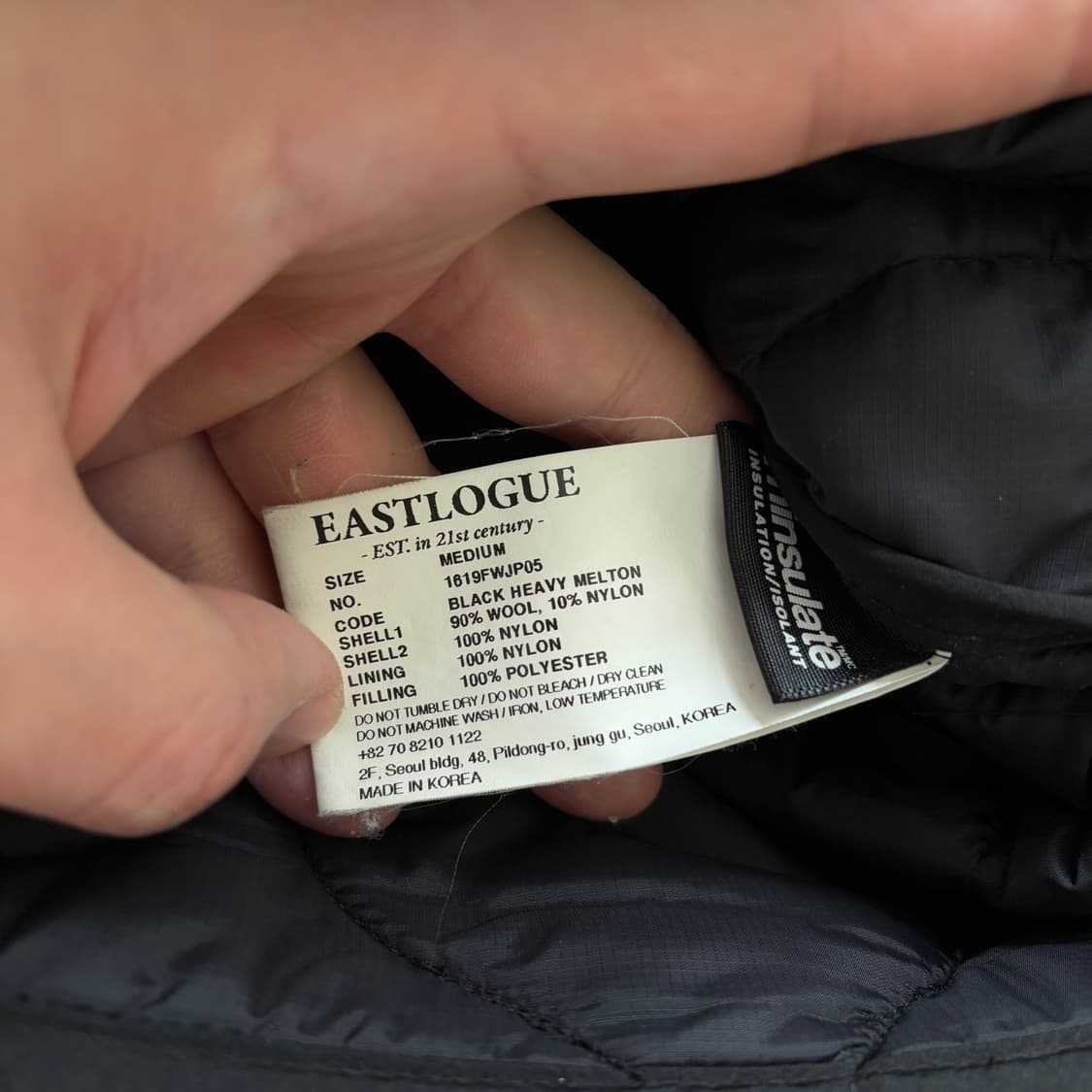 (M)이스트로그 퀼팅 셰르파 자켓 블랙 상품이미지6