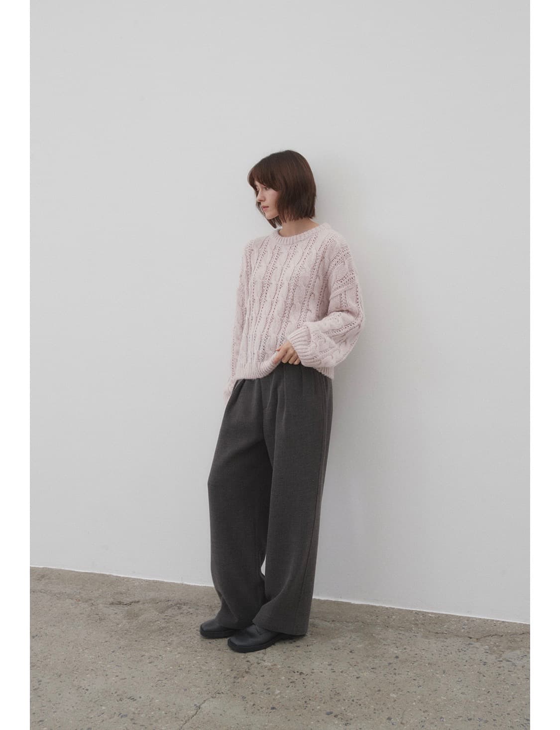 와이 이 wool slacks _Charcoal 상품이미지2