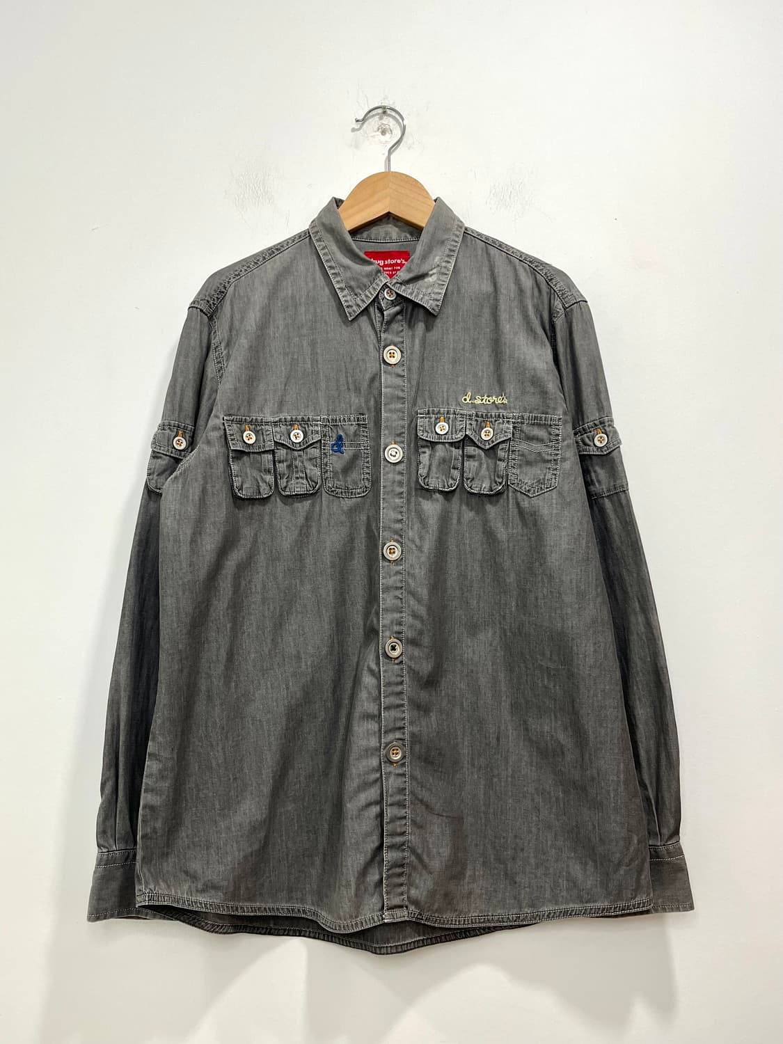 Drug store’s 미니 카고 포켓 돼지 패치 셔츠 상품이미지1