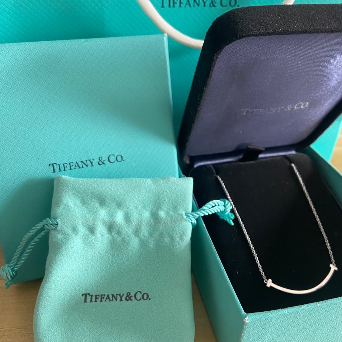 [정품] 티파니 T 스마일 네크리스 실버 풀박스 상품이미지4