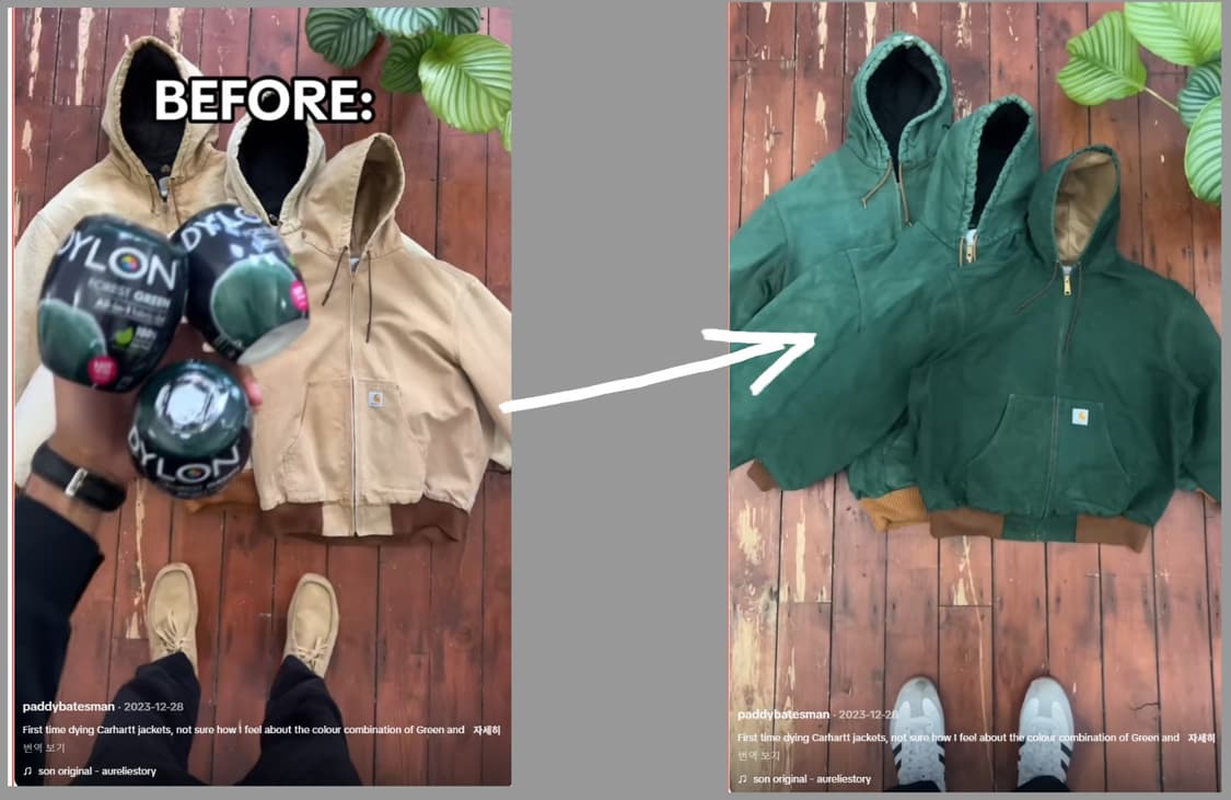 칼하트 액티브  JR106  헌터그린 염색 상품이미지8