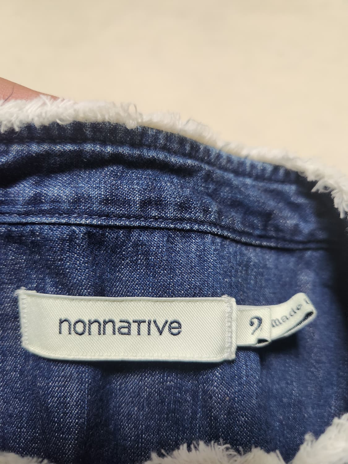 논네이티브 데님 셔츠 남방 블루 상품이미지2