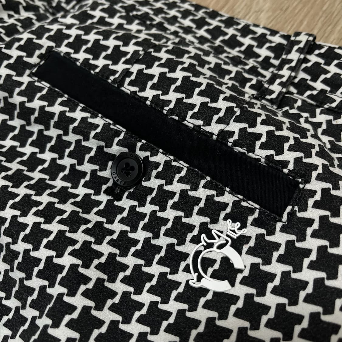 루이까스텔 여성 골프웨어 하운드투스 체크 스판 골프바지 [블랙] 73 상품이미지8