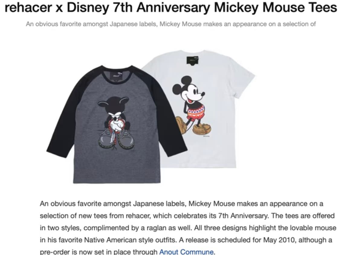 rehacer x 디즈니 7주년 래글런 티셔츠 상품이미지6