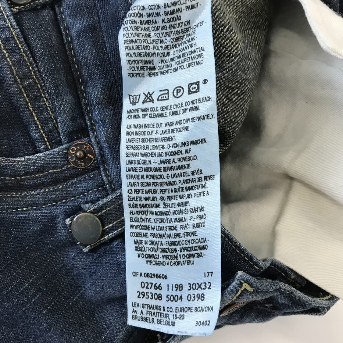 LEVIS RED 04AW 펑크 오일 워싱 데님청바지 [30x32] 상품이미지6