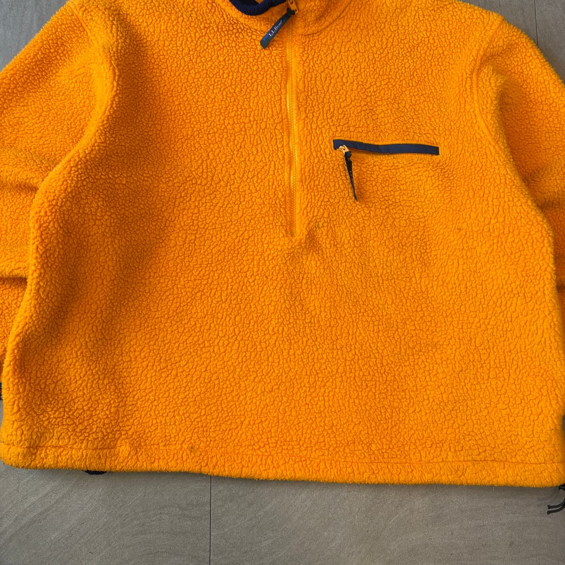90s  L.L.bean 90년대 생산 엘엘빈 오렌지 플리스 자켓  상품이미지3