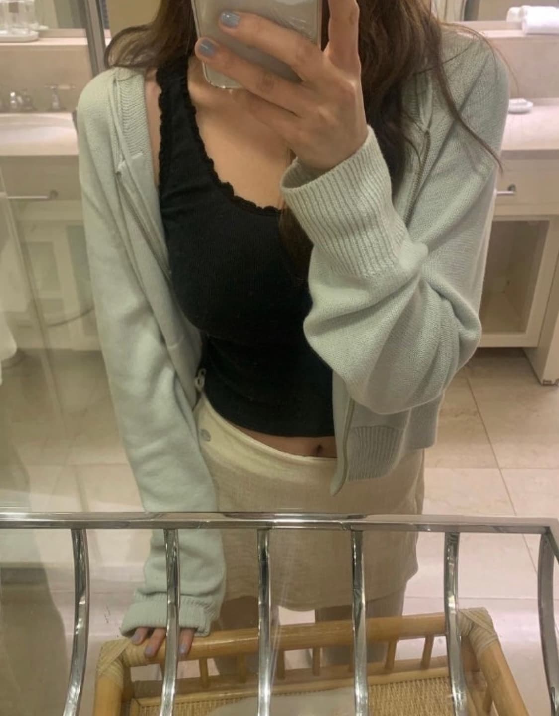 타낫 랩 레이어드 슬릿 팬츠 아이보리 상품이미지6