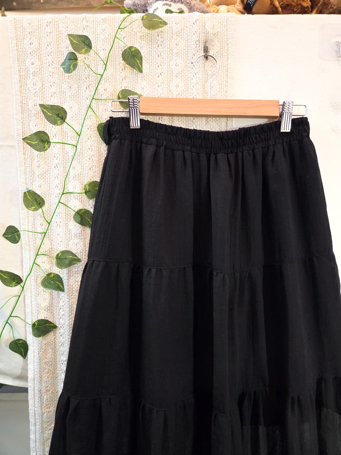 블랙 캉캉 롱스커트 상품이미지2