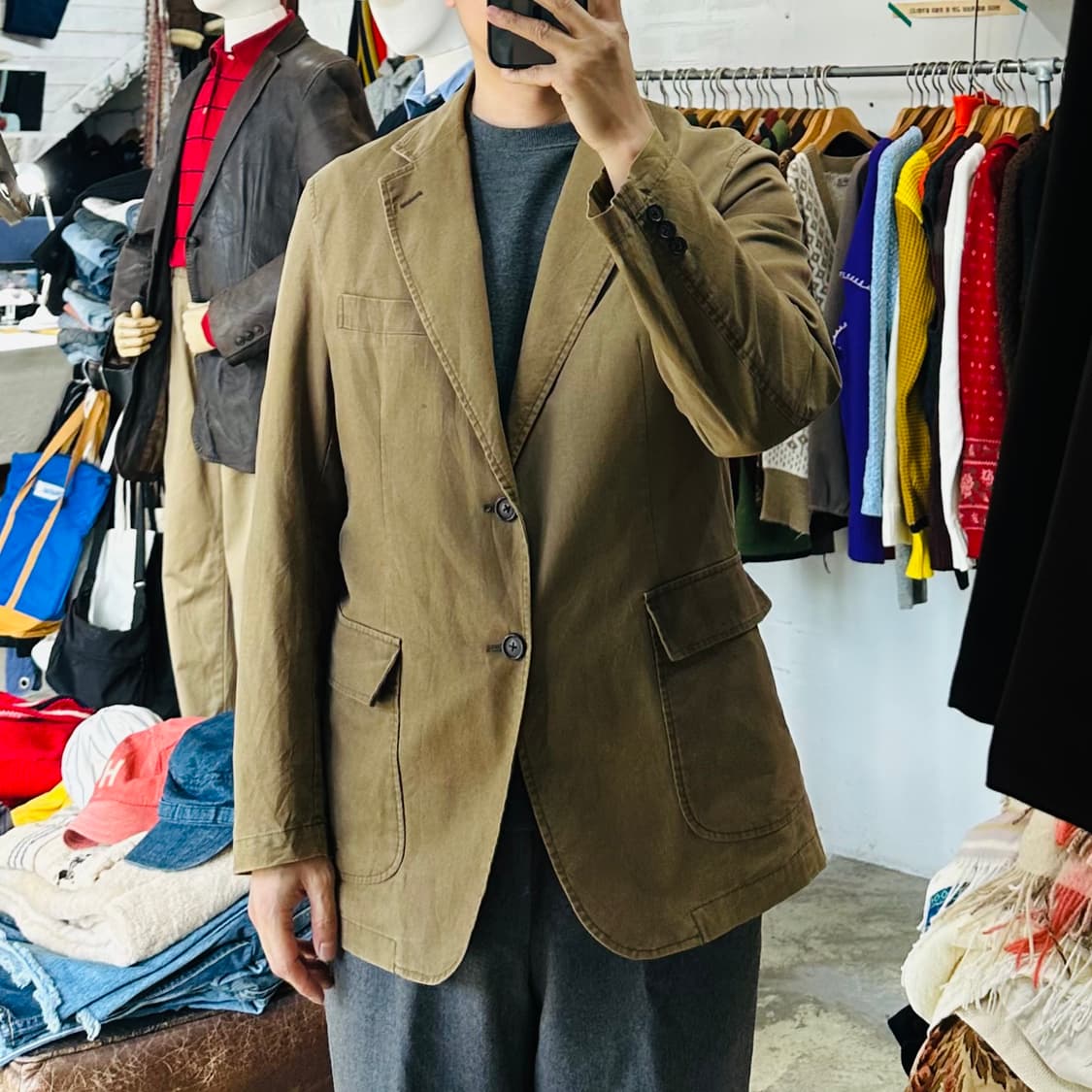 (착용컷) BRITISH KHAKI 린넨 블레이져 (남성용 100) 상품이미지3