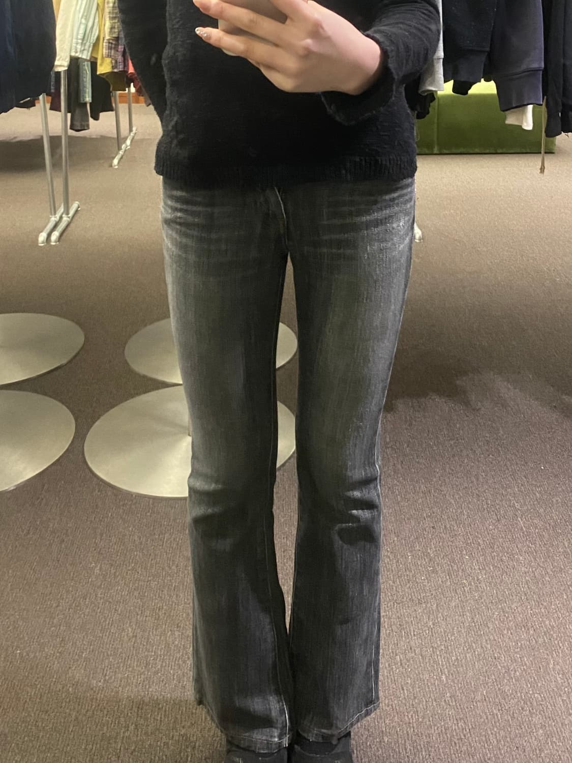 27) 리바이스 526 그레이 흑청 부츠컷 데님팬츠 상품이미지4