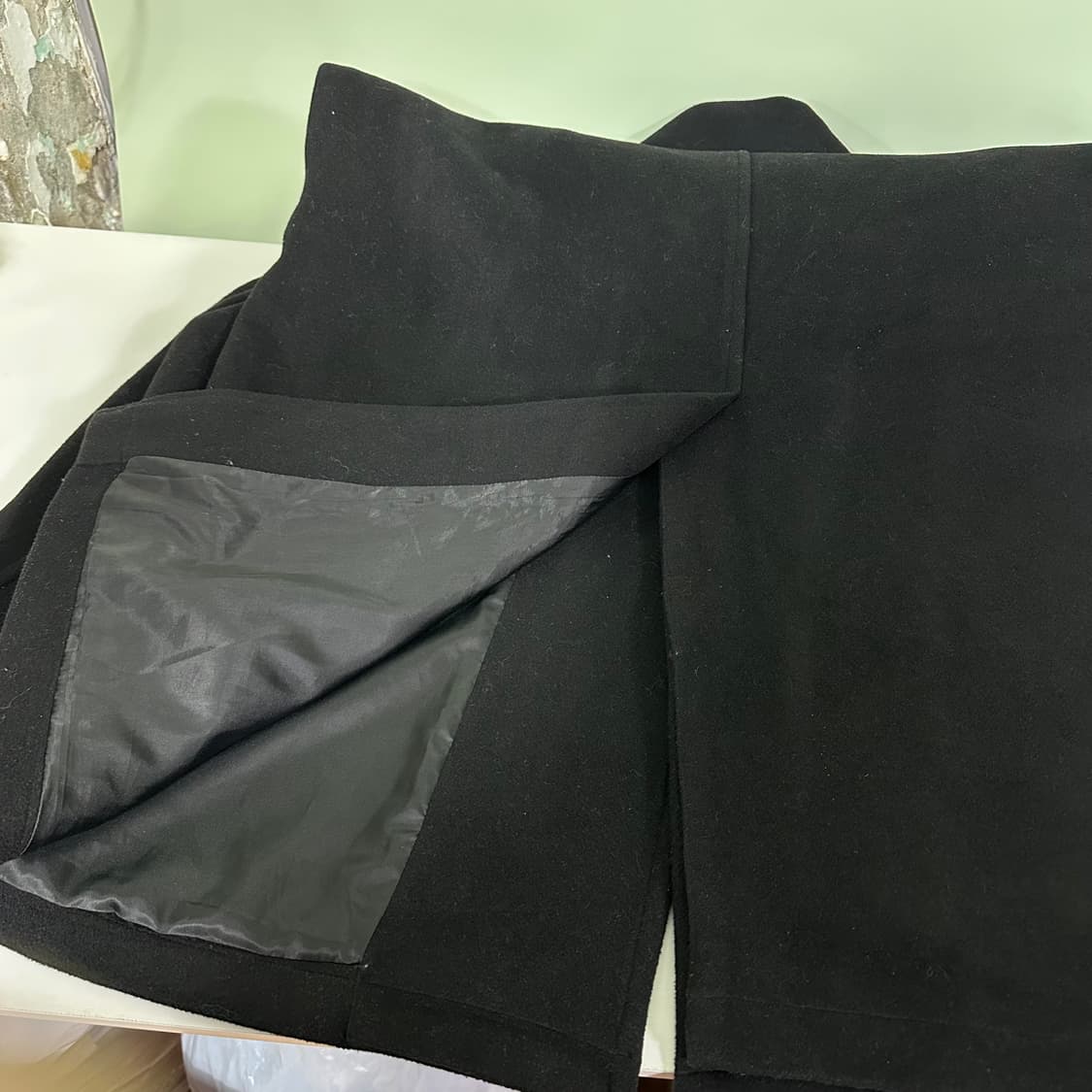 95-100 라퍼지스토어 블랙 발마칸코트 상품이미지5