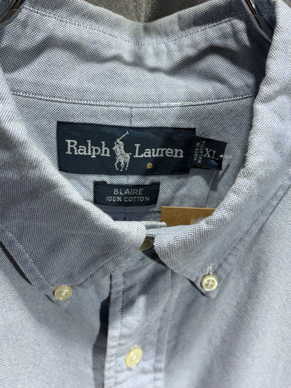 XL 폴로랄프로렌 BLAIRE 원포켓 스카이블루 코튼 셔츠 상품이미지5