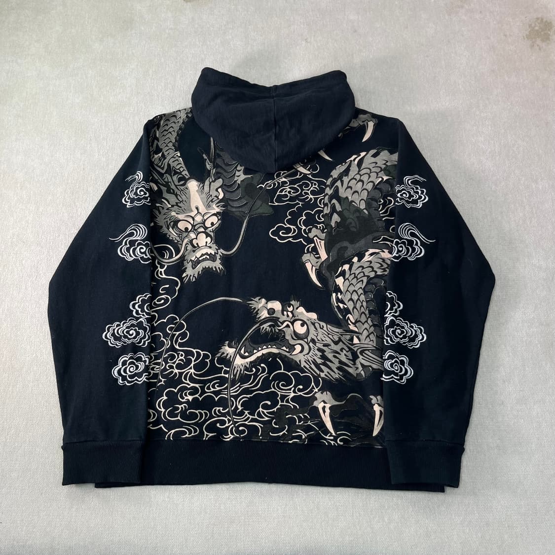 100 재팬 빈티지 오리엔탈 용 자수 후드집업 상품이미지2