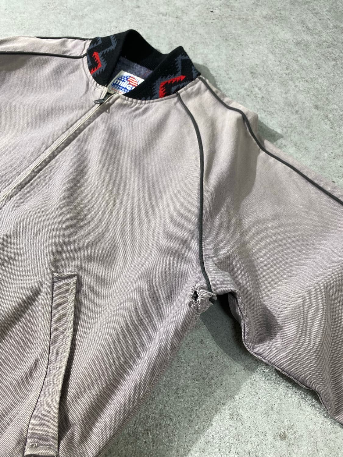 [US S] 90s USA Miller 디스트레스드 아즈텍 워크자켓 상품이미지5