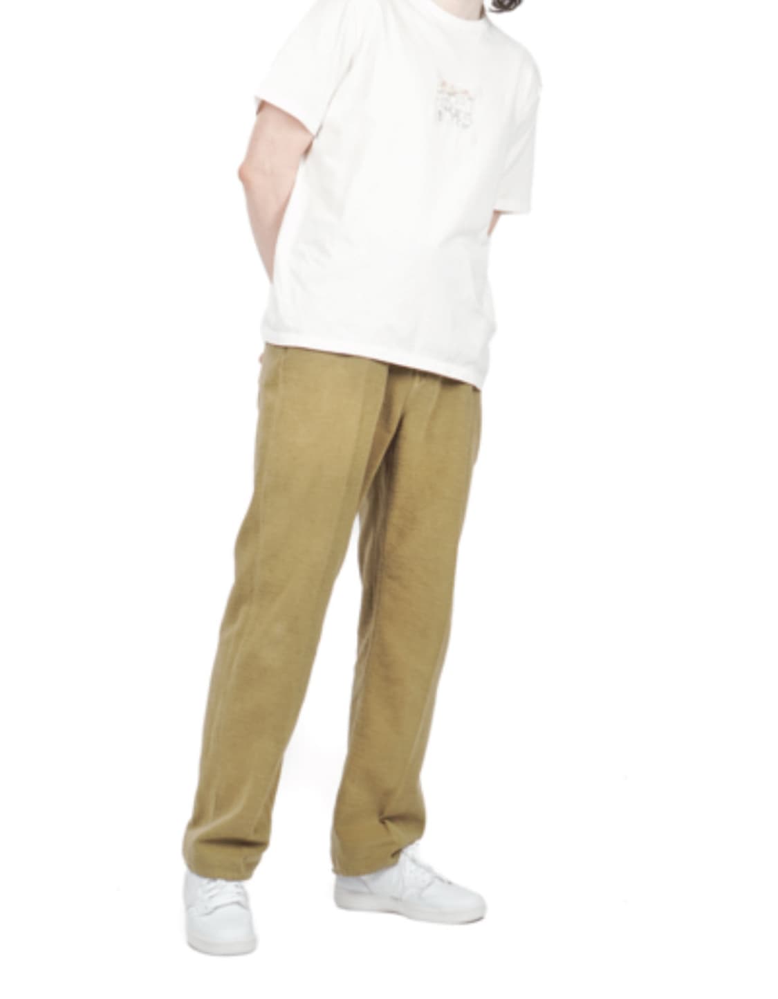 [정품] 아워레가시 포멀 컷 브러쉬드 코튼팬츠 카키그린 48사이즈 상품이미지1