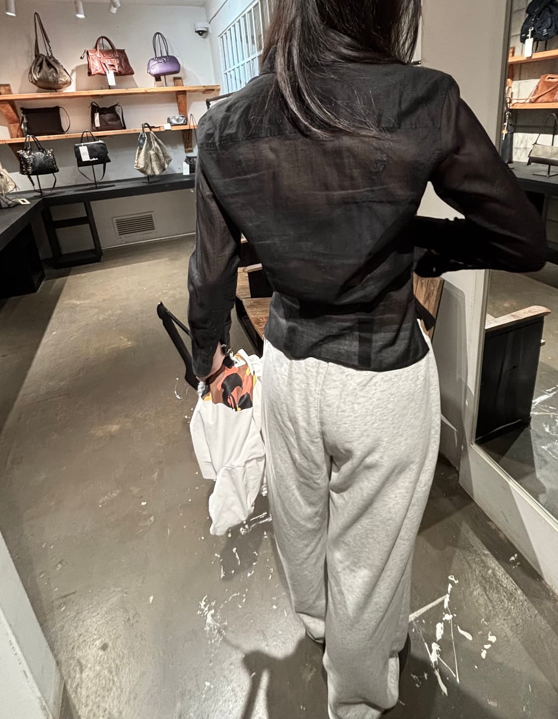 Yohji Yamamoto Y's Black Sheer Shirt 상품이미지9