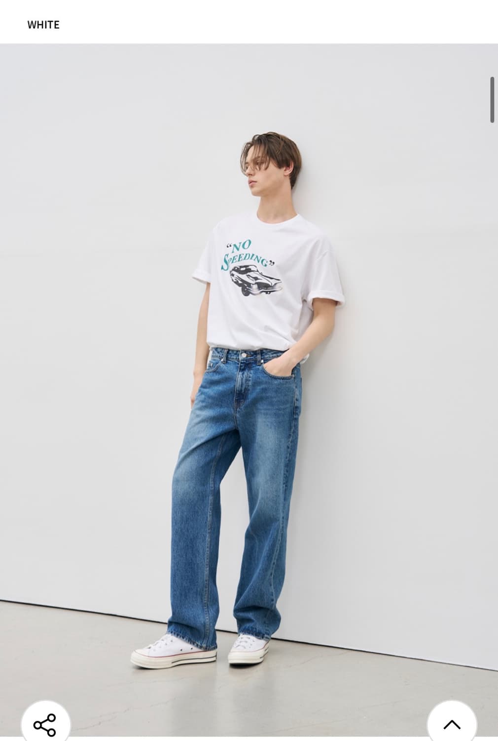 (새상품)(L) 드로우핏 스피딩 클래식 카 티셔츠 [WHITE] 반팔 상품이미지4